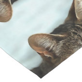 素晴らしTabby Catクローズアップ芸術的ポートレート ショートテーブルランナー (コーナー)