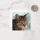 素晴らしTabby Catクローズアップ芸術的ポートレート ノートカード (正面/裏面インサイチュ)