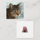 素晴らしTabby Catクローズアップ芸術的ポートレート ノートカード (正面/裏面)