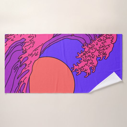 素晴らしVaporwaveアートポップ・アートのスタイル。oceで表示 バスタオル (バスタオル)