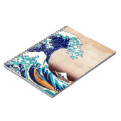 素晴らしWAVE OFF神奈川ウッドブ日本のロックプリント ノートブック (左側)