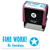 「素晴らしWORK!」+チューター名ラバースタンプ セルフインキングスタンプ (インサイチュ)