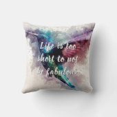 素晴らやる気を起こさせるしい水色ハミングバード クッション (裏面)