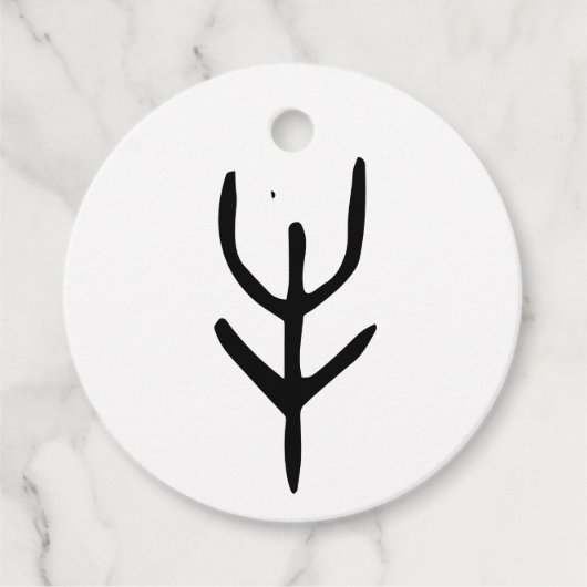 素晴ら中国のしい〔占星術の〕十二宮図 – オックス – #001- フェイバータグ (正面)