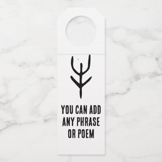 素晴ら中国のしい〔占星術の〕十二宮図 – オックス – #001- ボトルネックタグ (正面)