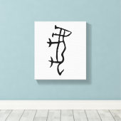 素晴ら中国のしい〔占星術の〕十二宮図 – タイガー – #001- キャンバスプリント (インサイチュ (ウッドフロア))