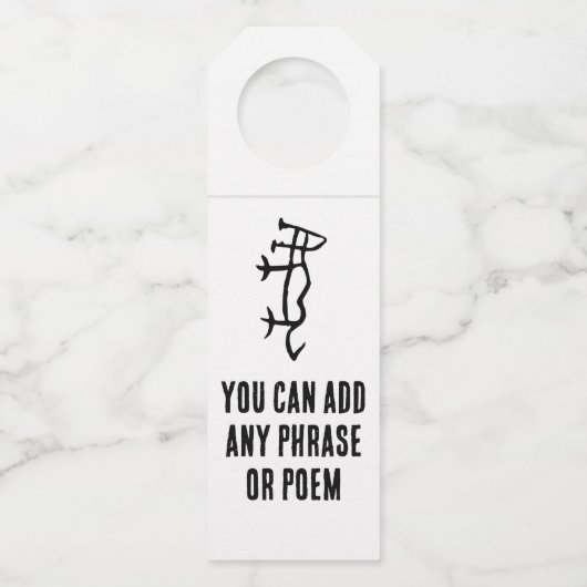 素晴ら中国のしい〔占星術の〕十二宮図 – タイガー – #001- ボトルネックタグ (正面)