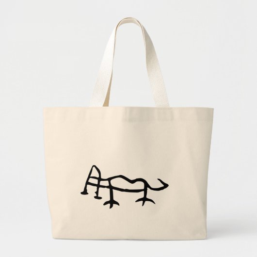 素晴ら中国のしい〔占星術の〕十二宮図 – タイガー – #001- ラージトートバッグ (正面)