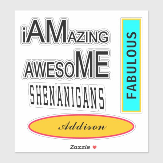 素晴ら素晴らししいシェナニガンス素晴らしい名前を追加8" シール (シート)