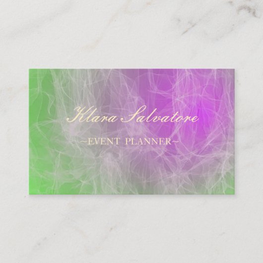 素晴ら素晴らししい緑と紫 名刺 (正面)