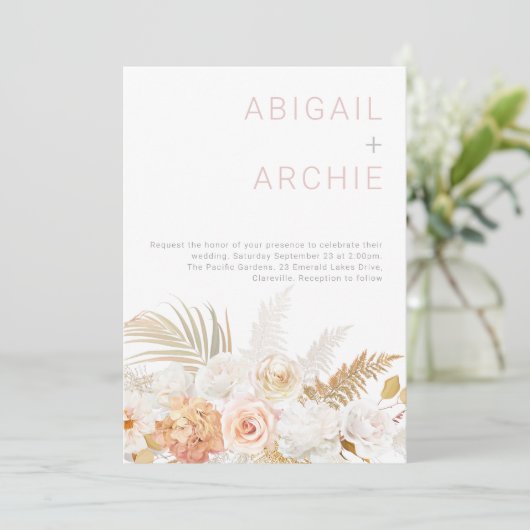 素晴ら結婚しい季節:ゴージャスなフローラ 招待状 (スタンド正面)