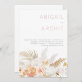 素晴ら結婚しい季節:ゴージャスなフローラ 招待状 (正面/裏面)