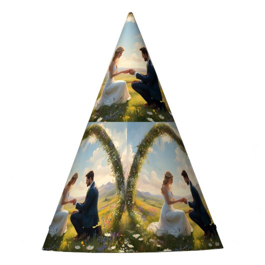 素晴ら結婚しい提案、紙パーティー帽子 パーティーハット (正面)