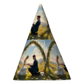 素晴ら結婚しい提案、紙パーティー帽子 パーティーハット (右)