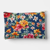 素晴イタリアンらしい夏の明るい花柄 アクセサリーポーチ (裏面)