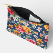 素晴イタリアンらしい夏の明るい花柄 アクセサリーポーチ (見開き)