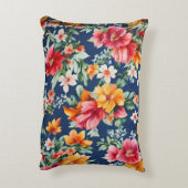 素晴イタリアンらしい夏の明るい花柄 アクセントクッション (裏面(縦))