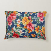 素晴イタリアンらしい夏の明るい花柄 アクセントクッション (裏面)