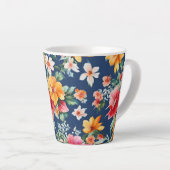 素晴イタリアンらしい夏の明るい花柄 カフェラテマグ (右アングル)