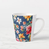 素晴イタリアンらしい夏の明るい花柄 カフェラテマグ (右)