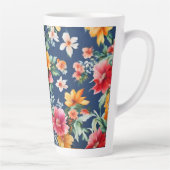 素晴イタリアンらしい夏の明るい花柄 カフェラテマグ (右)