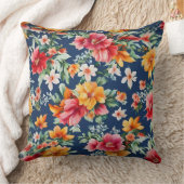 素晴イタリアンらしい夏の明るい花柄 クッション (ブランケット)