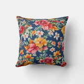素晴イタリアンらしい夏の明るい花柄 クッション (裏面)