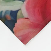 素晴イタリアンらしい夏の明るい花柄 フリースブランケット (角)