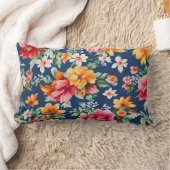 素晴イタリアンらしい夏の明るい花柄 ランバークッション (ブランケット)