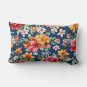 素晴イタリアンらしい夏の明るい花柄 ランバークッション (裏面)