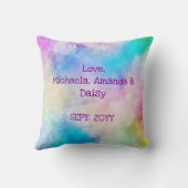 素晴エレガントらしい祖父母の日ウォーターカラーアート クッション (裏面)