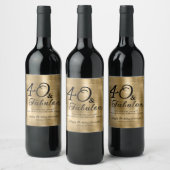 素晴エレガントらしい誕生日パーティーワインラベル ワインラベル (ボトル)