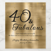 素晴エレガントらしい誕生日パーティーワインラベル ワインラベル (シングルラベル)