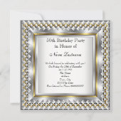 素晴エレガントらしい50デコヴィンテージカードレスヒール 招待状 (裏面)