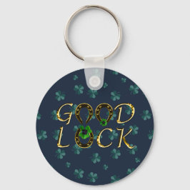 素晴カッコいいらしい青いクローバー、良い キーホルダー