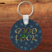 素晴カッコいいらしい青いクローバー、良い キーホルダー (正面)