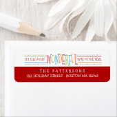 素晴カラフルらしいクリスマス住所 シール (インサイチュ)