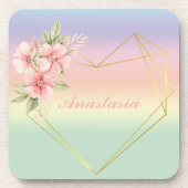 素晴クールらしいレインボーハート コースター (正面)