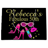 素晴パーソナライズされたらしい50番目の抱き枕 ラージペーパーバッグ (正面)