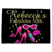 素晴パーソナライズされたらしい50番目の抱き枕 ラージペーパーバッグ (裏面)