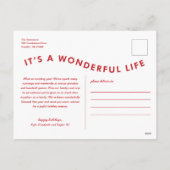 素晴モダンらしいライフフォトホリデー葉書 シーズンポストカード (裏面)