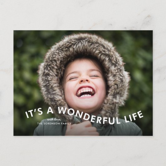 素晴モダンらしいライフフォトホリデー葉書 シーズンポストカード (正面)