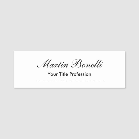 素晴ユニークらしいプロフェッショナルデザイン書 名札 (正面)