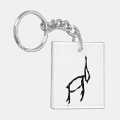 素晴中国のらしい〔占星術の〕十二宮図 – うさぎ – #001- キーホルダー (正面左)