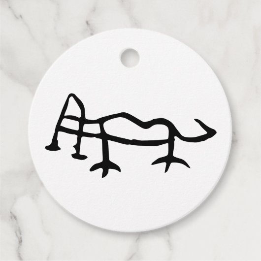 素晴中国のらしい〔占星術の〕十二宮図 フェイバータグ (正面)