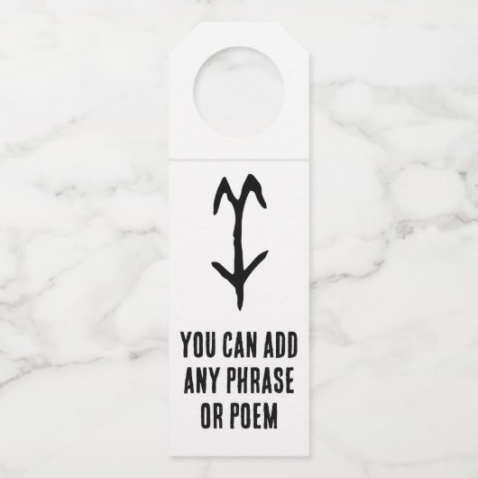 素晴中国のらしい〔占星術の〕十二宮図 – ヤギ#001- ボトルネックタグ (正面)