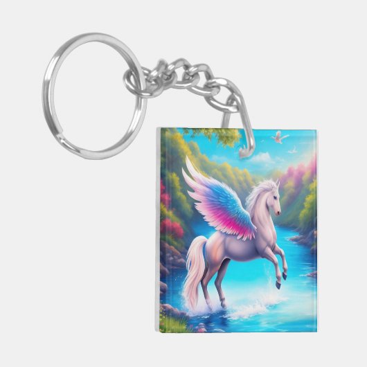 素晴信じらしい（ペガサス） キーホルダー (正面左)