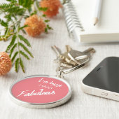 素晴忙しらしい手おもしろい動引用文ユーモアのピンク キーホルダー (側面)