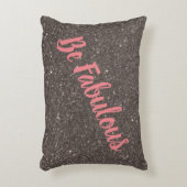 素晴感動的らしいブラックグリッター アクセントクッション (正面(垂直))