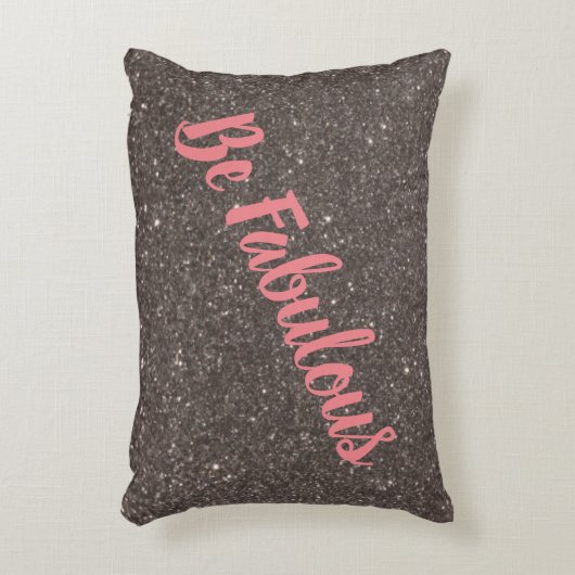 素晴感動的らしいブラックグリッター アクセントクッション (正面(垂直))